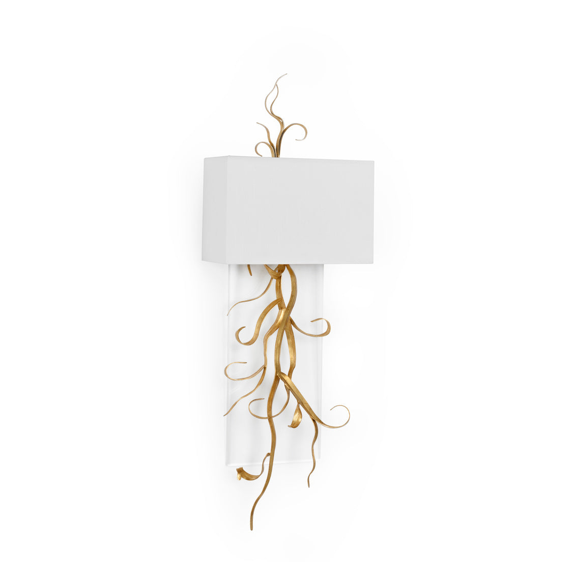 Curling Leaves Sconce w/ Acrylic