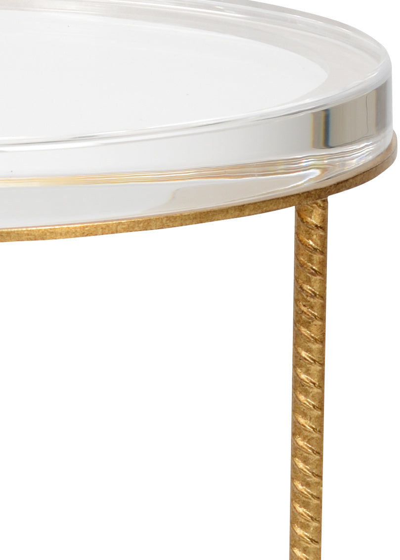 Yonkers Side Table - Acrylic in 21 / Iron - Chelsea House