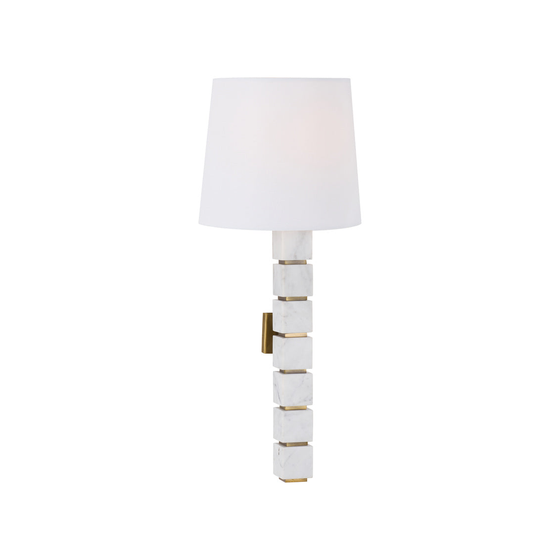 Astor Sconce Aged Brass & White Marble