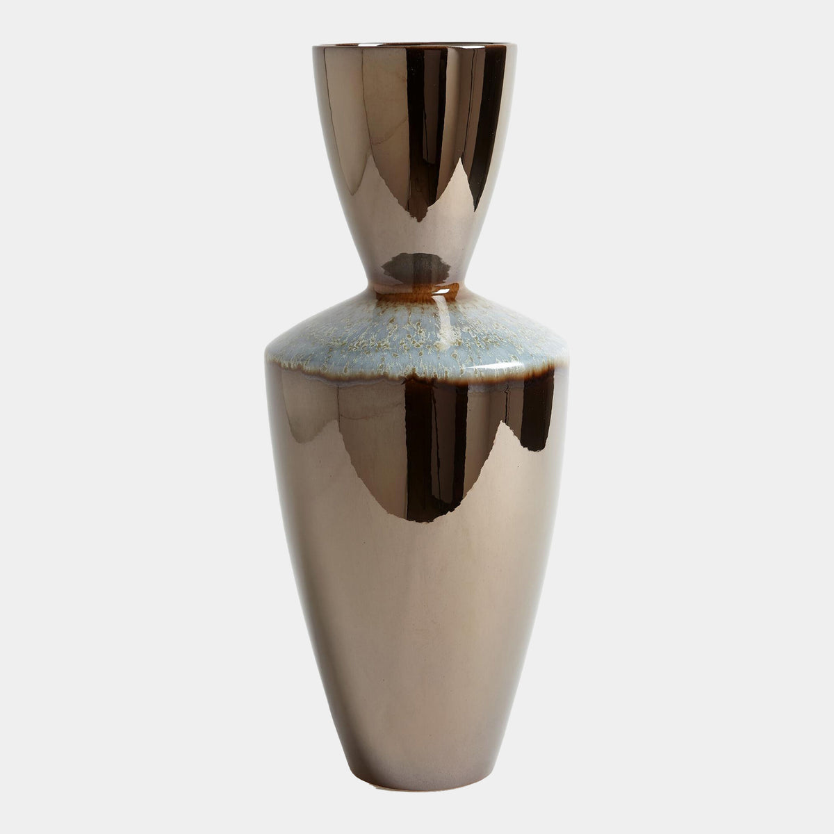 Marta's Vase-Bronze Reactive Blue-Tall