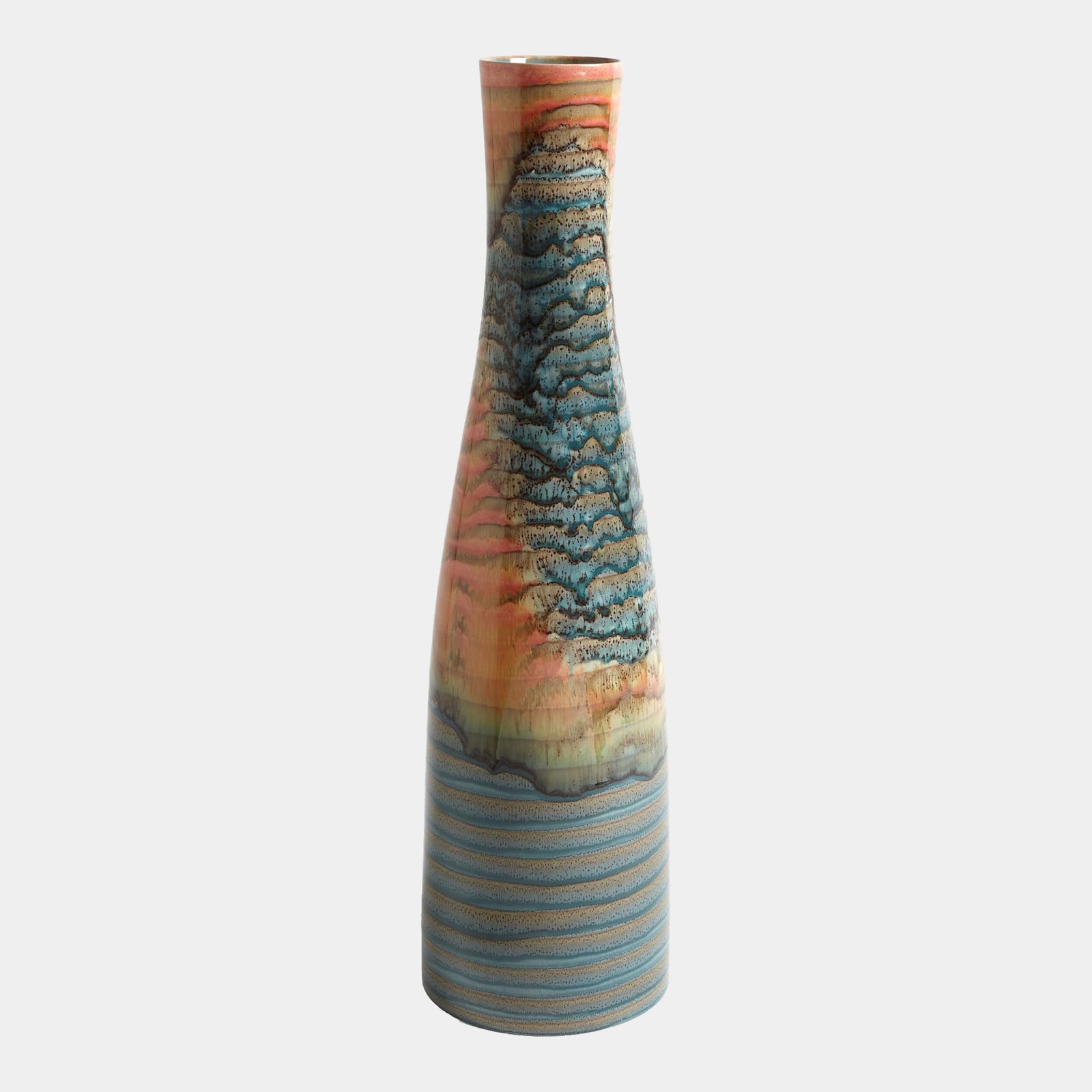 Watercolor Ringed Vase