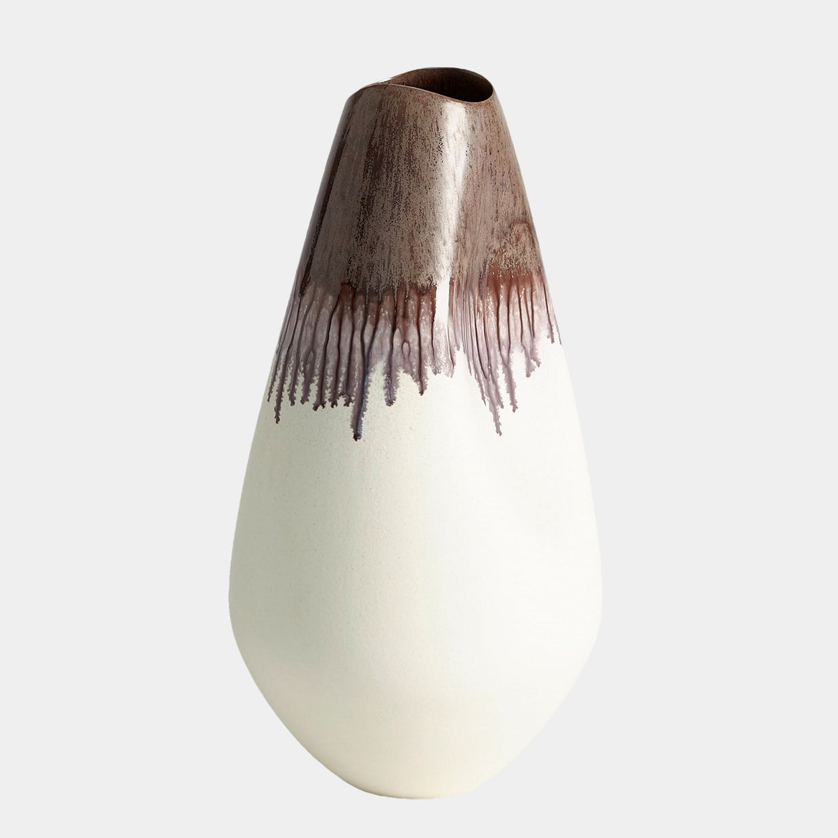 Dented Vase-Amethyst Drip-Lg