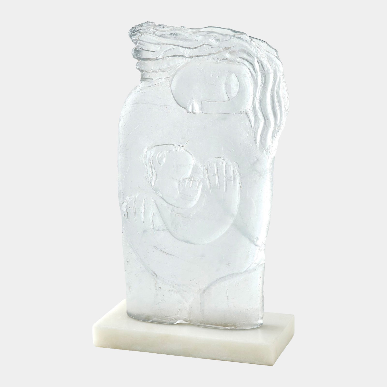 Mother and Child Sculpture-Glass/Stone