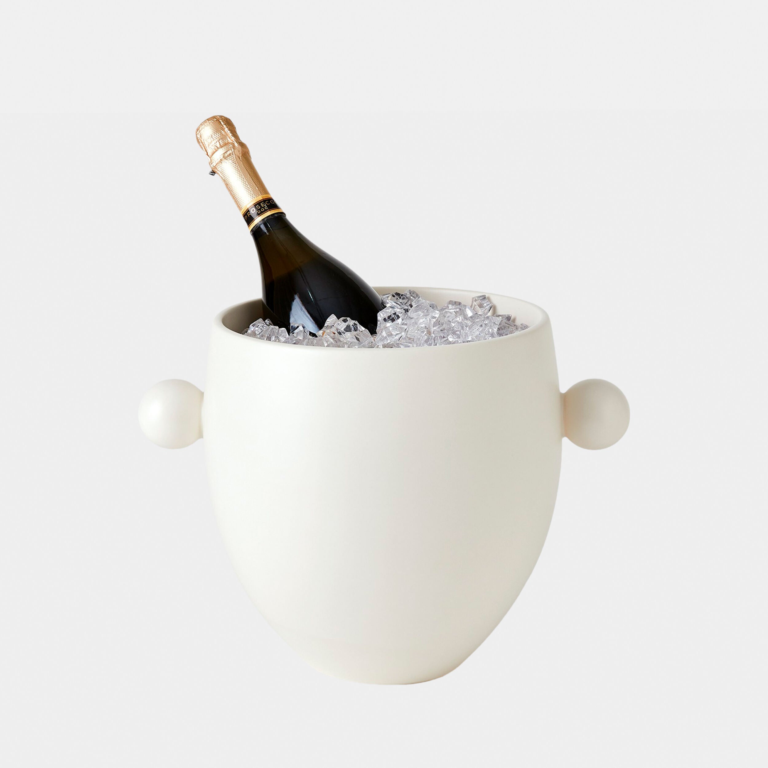Ball Handled Ice Bucket-White
