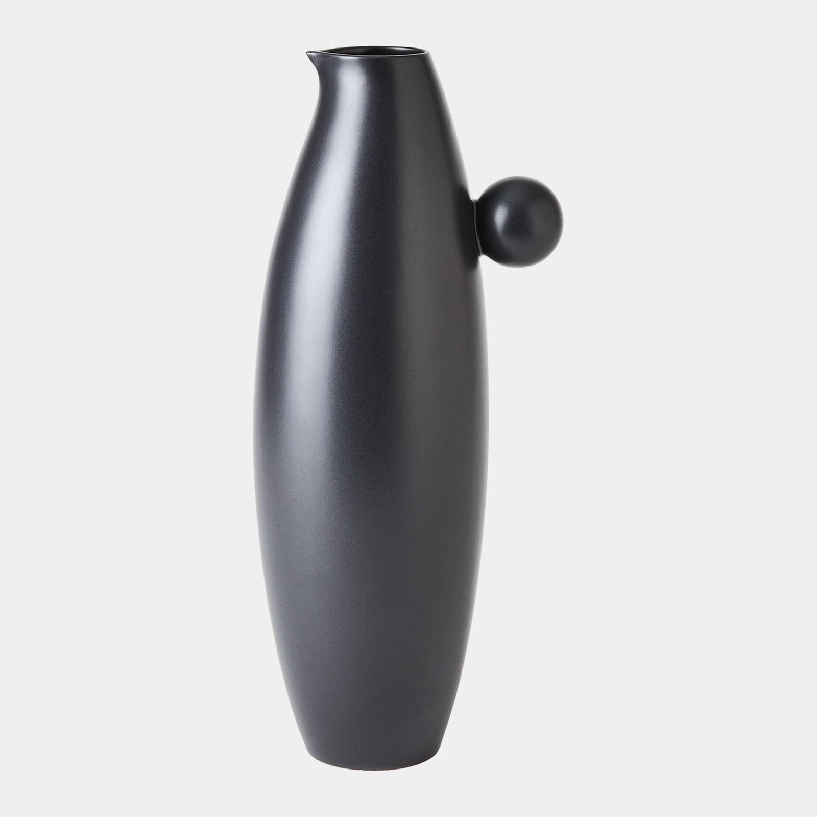 Ball Handled Pitcher-Black-Lg