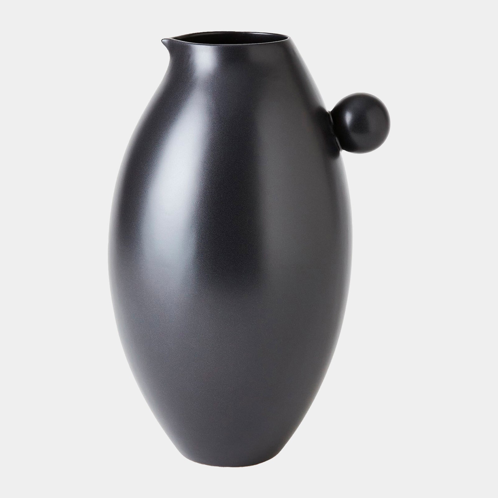 Ball Handled Pitcher-Black-Sm