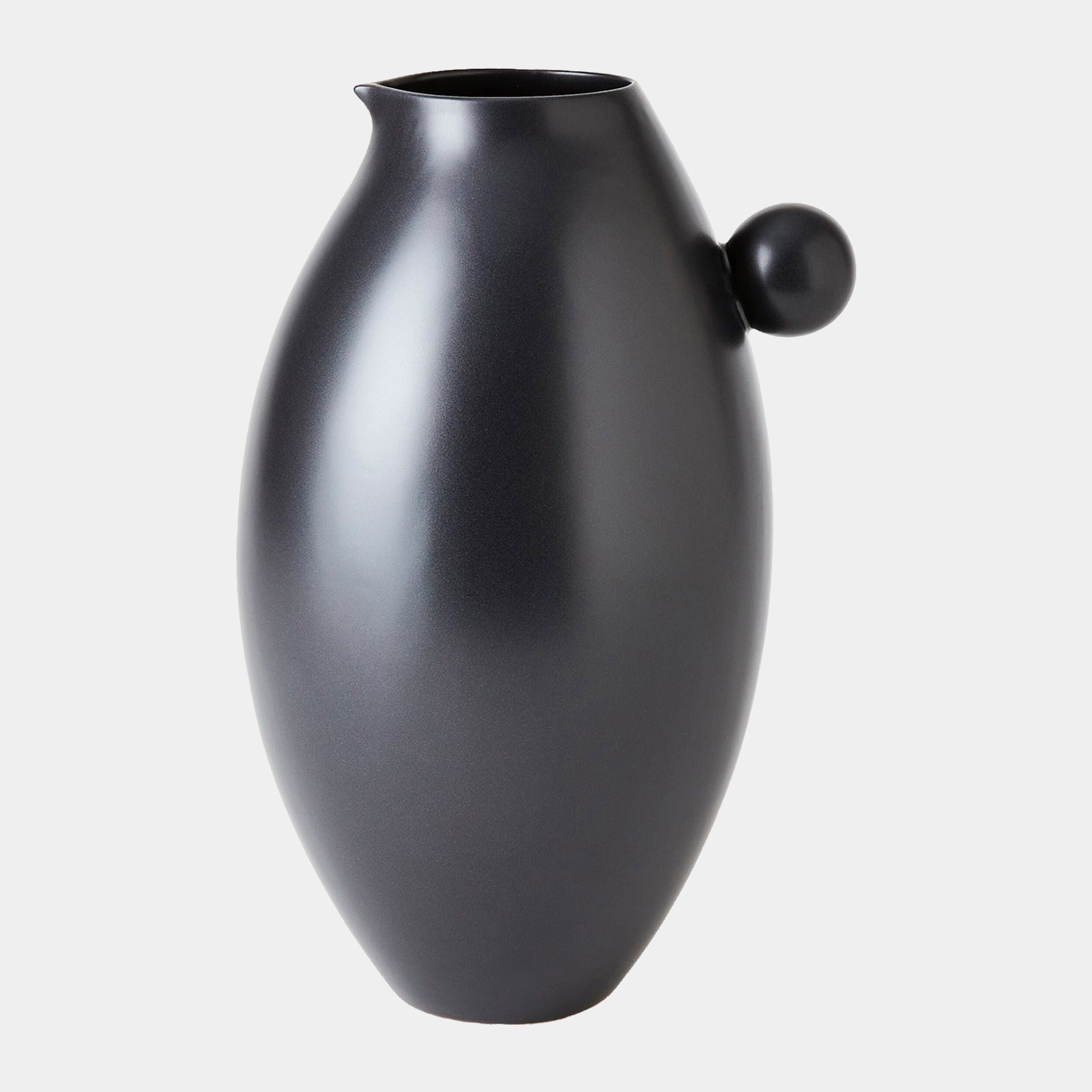 Ball Handled Pitcher-Black-Sm