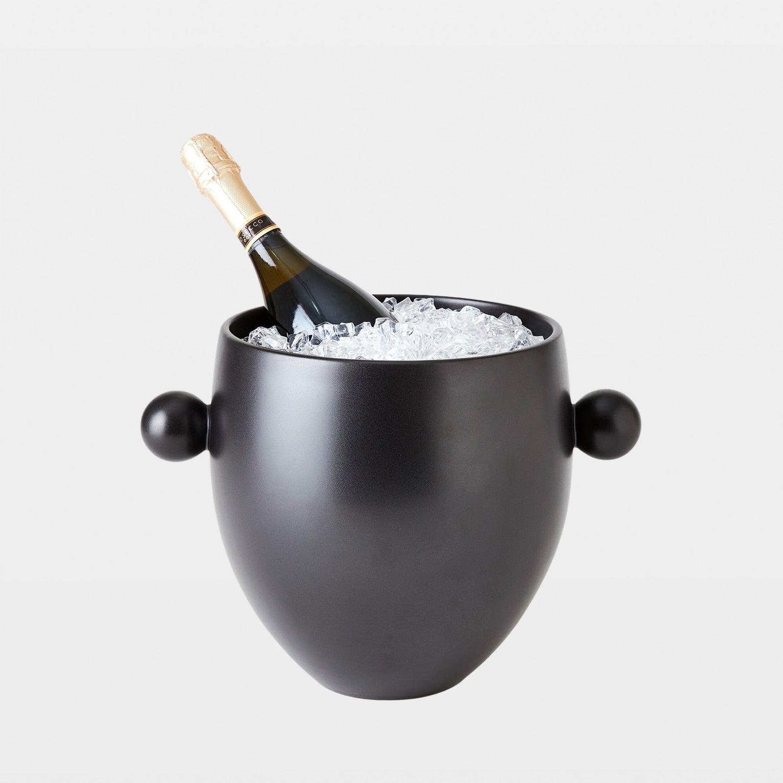 Ball Handled Ice Bucket-Black