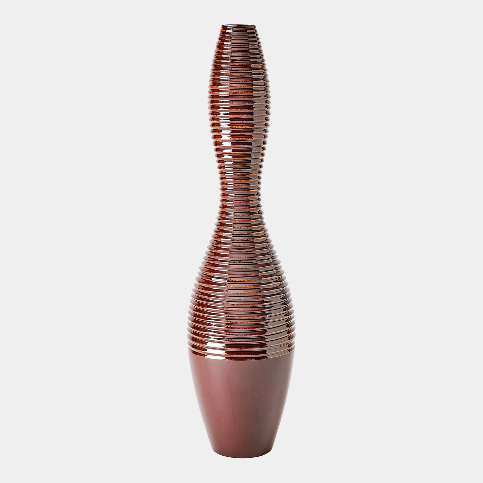 Ribbed Vase-Garnet
