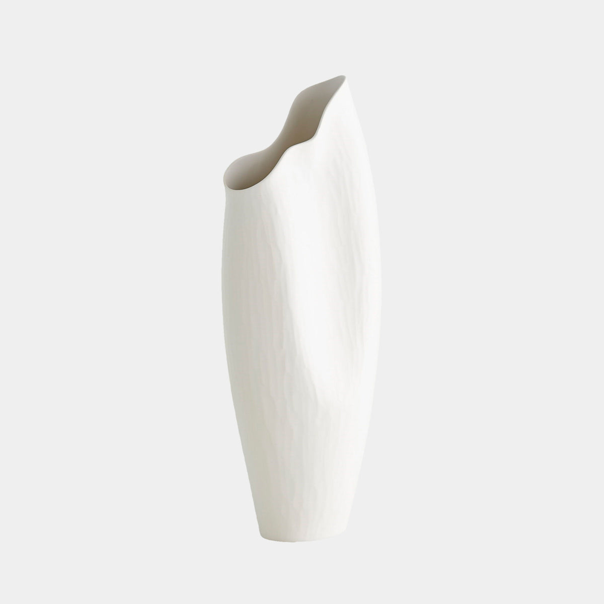 Heimdall Horn Vase-Matte White-Tall