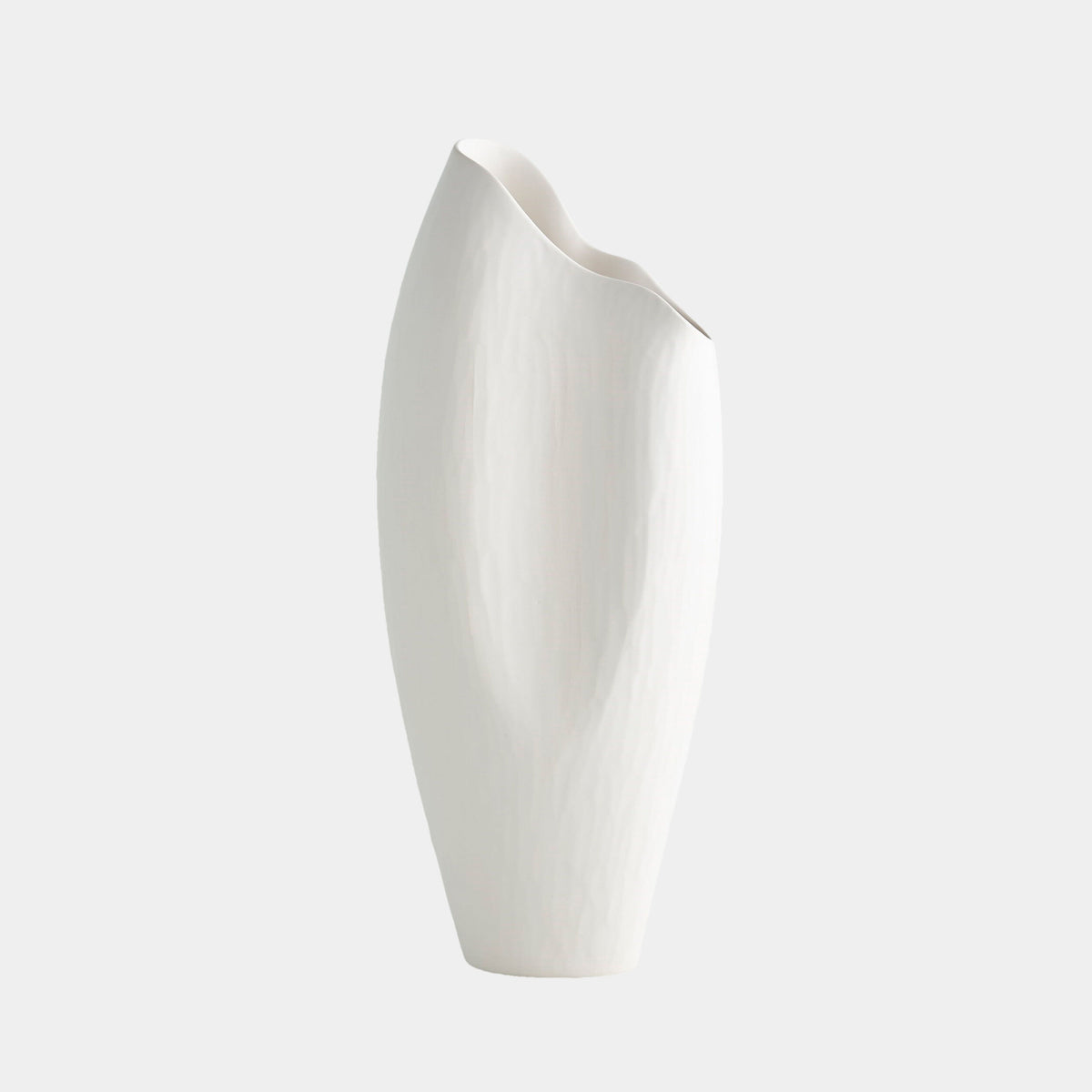 Heimdall Horn Vase-Matte White-Tall