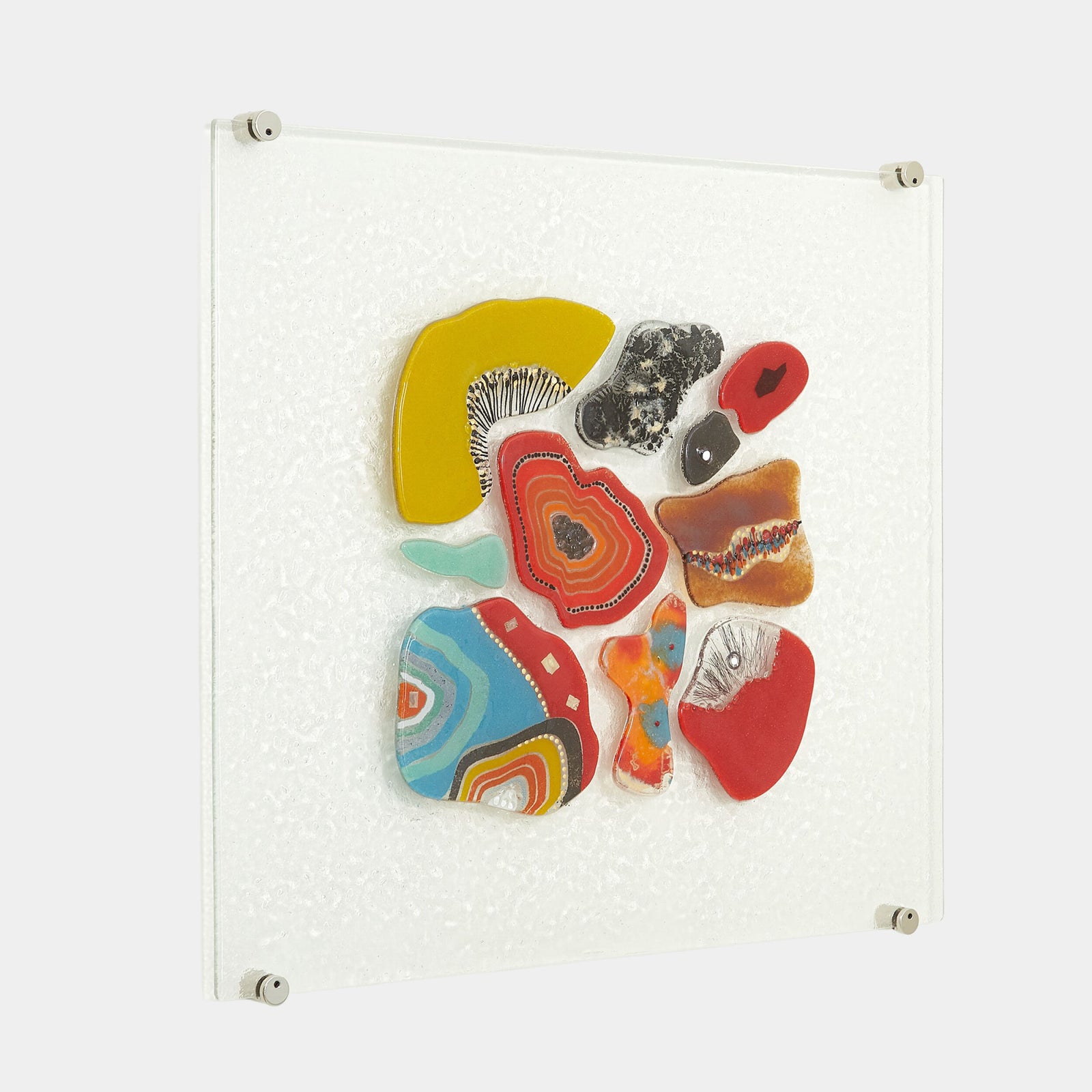 Lucretzia Fused Glass Panel-Square-Warm