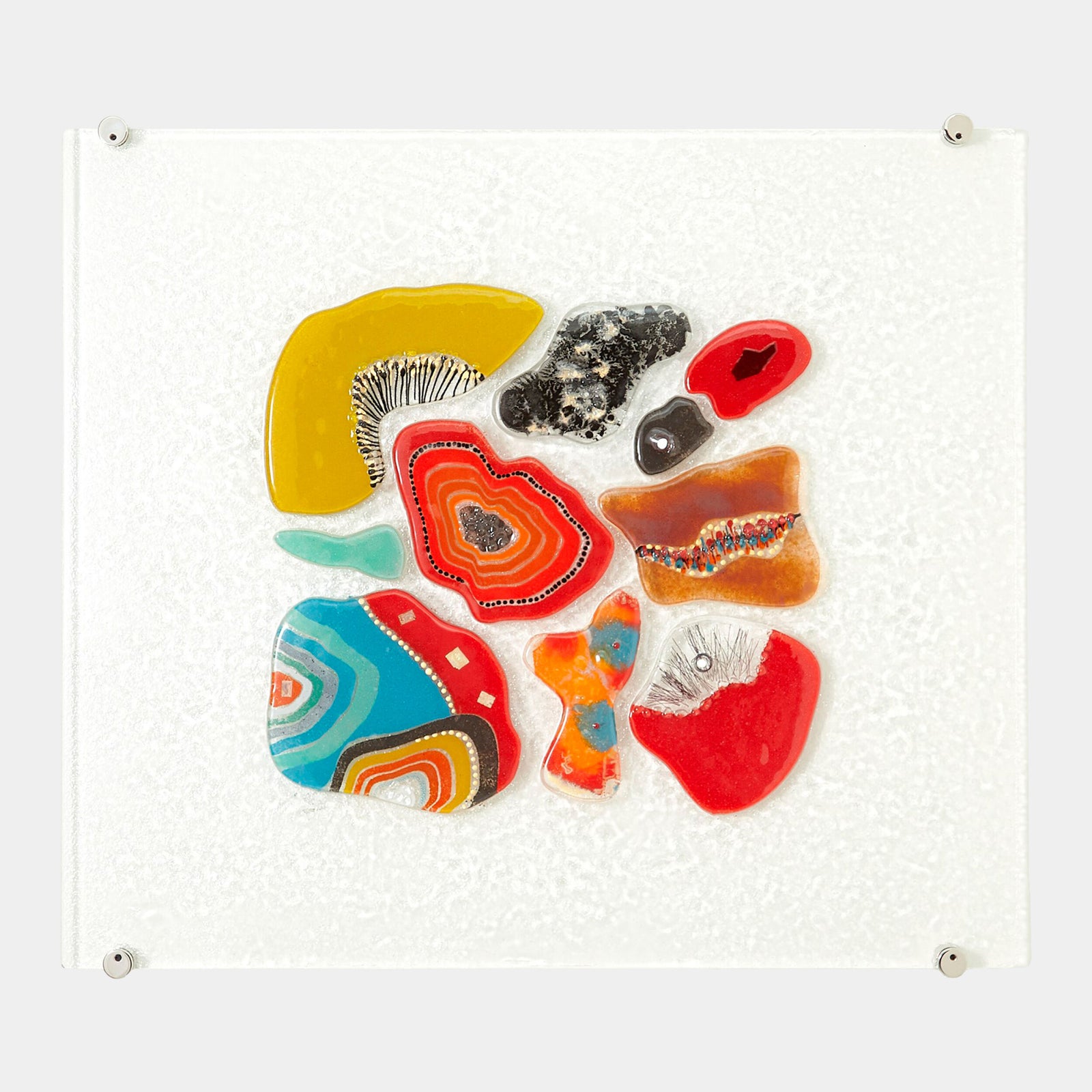 Lucretzia Fused Glass Panel-Square-Warm