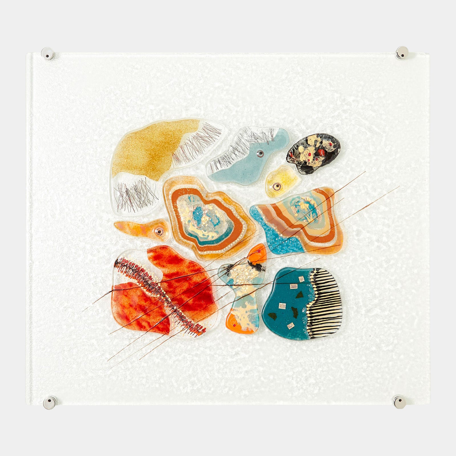 Lucretzia Fused Glass Panel-Square-Cool