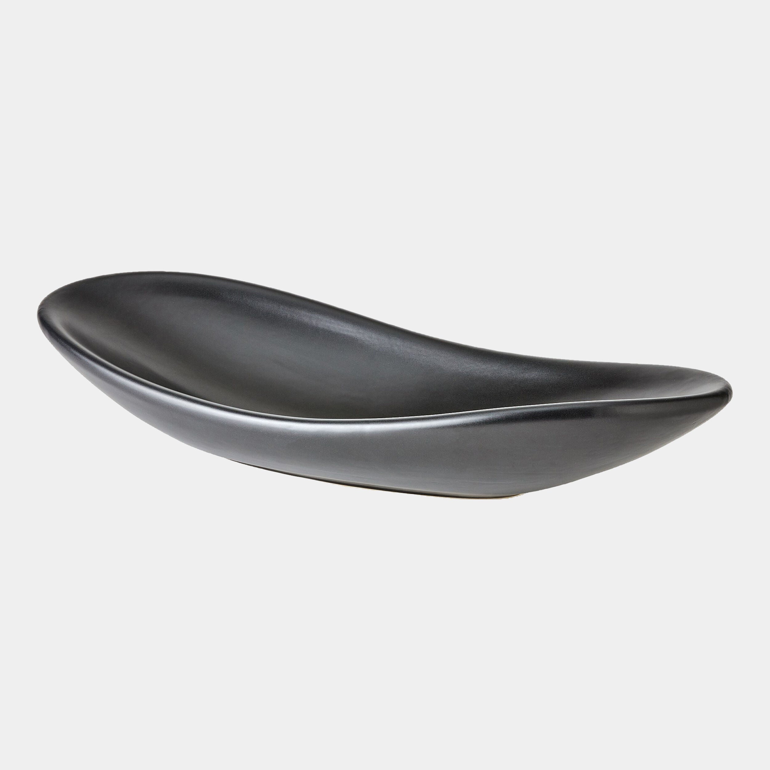 Oblong Platter Bowl-Matte Black