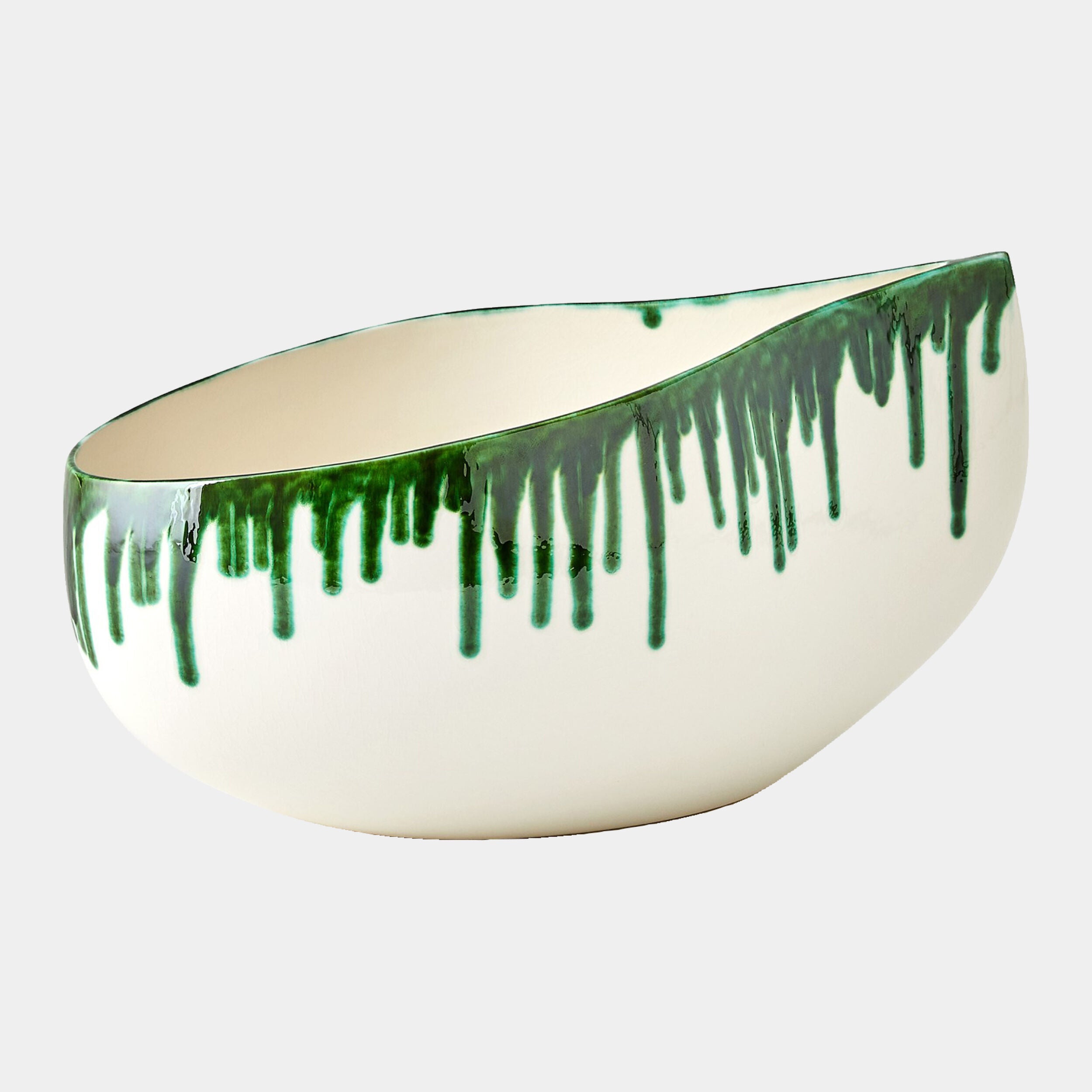 Giant Teardrop Bowl-Emerald