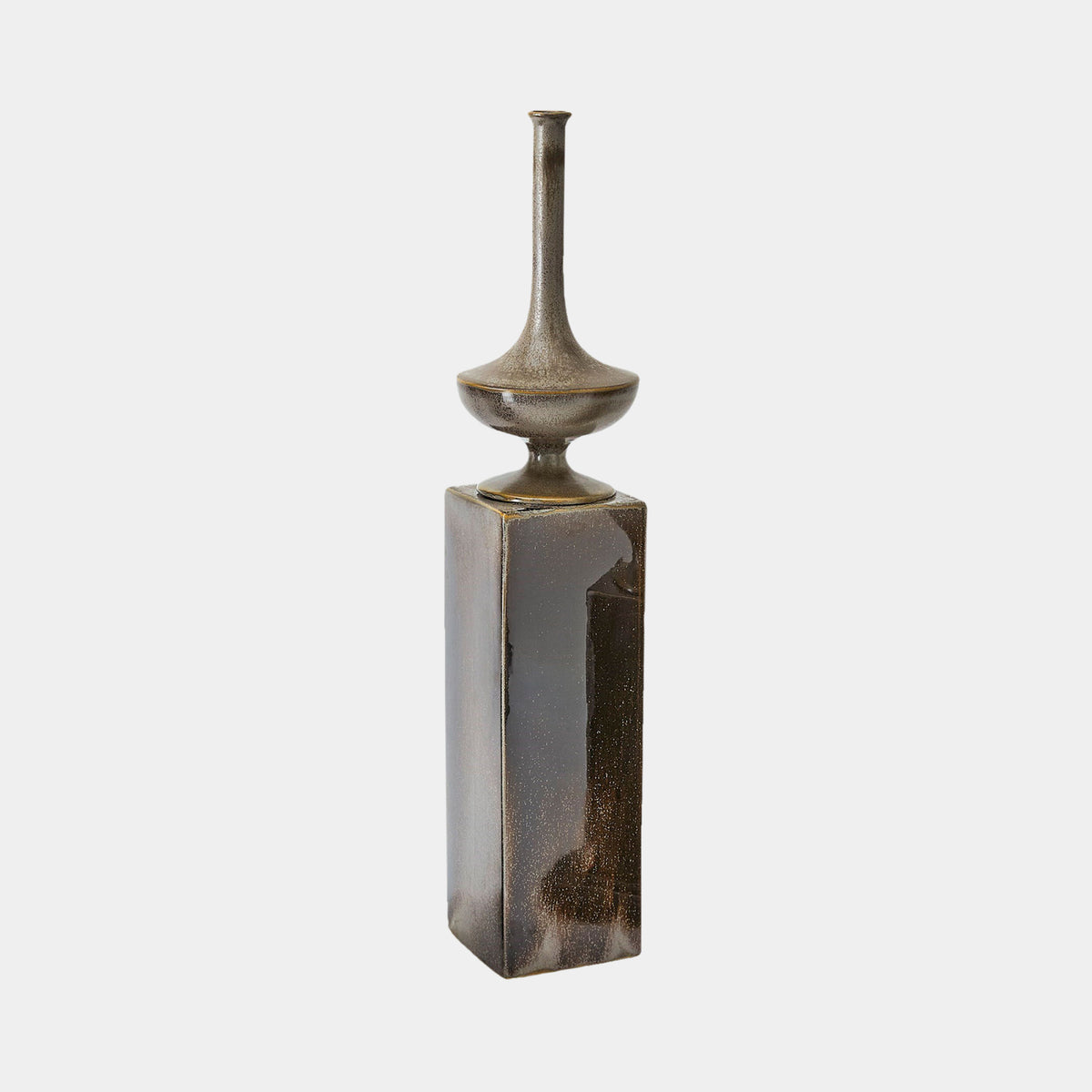 Graeae Pedestal Vase-Reactive Silver-Lg
