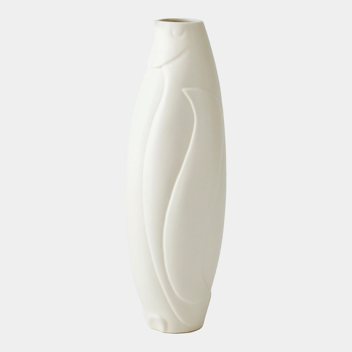 Penguin Vase-Matte White-Tall