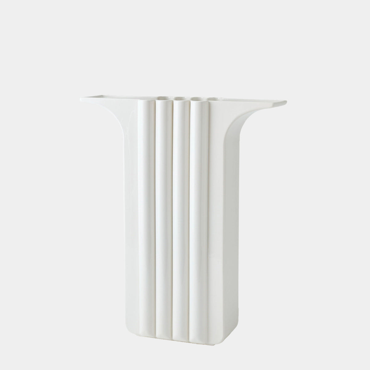 Flying Column Vase-White-Wide