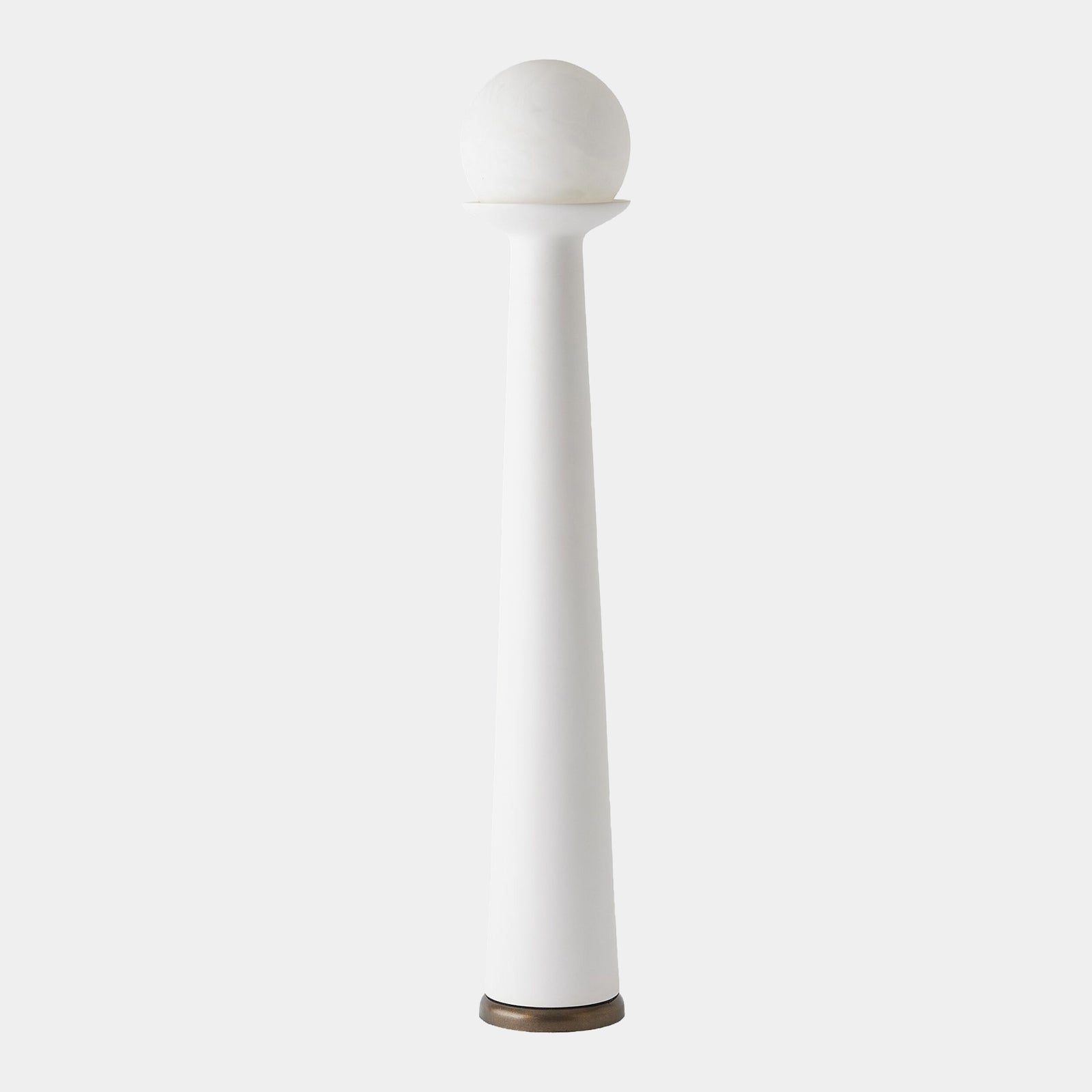 Torre Accent Lamp-White w/Alabaster Bulb