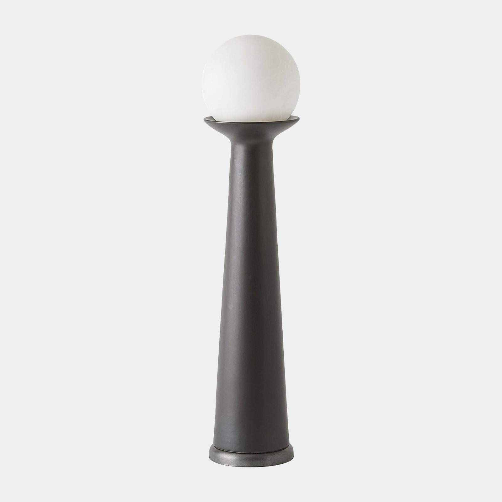 Torre Accent Lamp-Black w/Alabaster Bulb