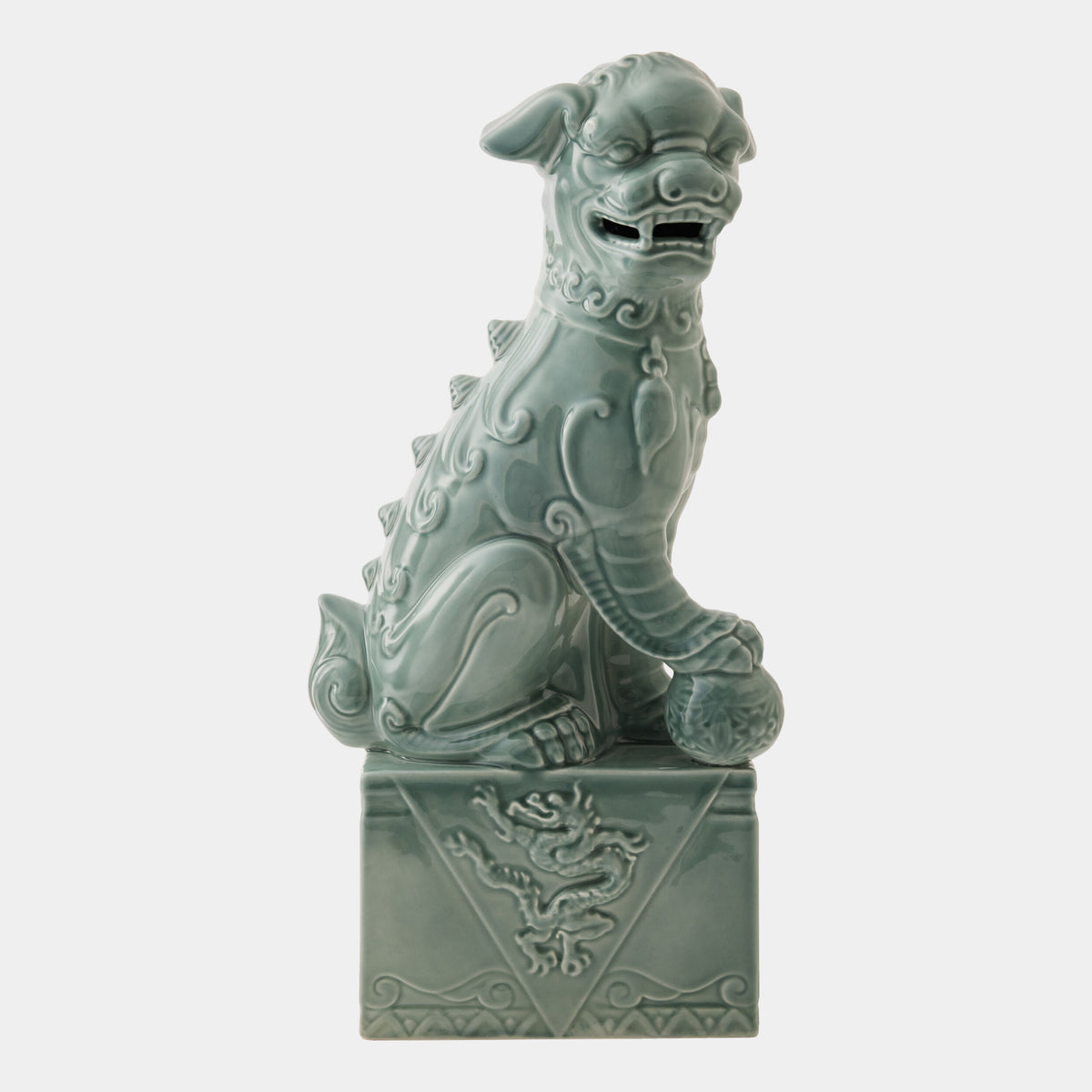 Foo Dog-Left-Blue