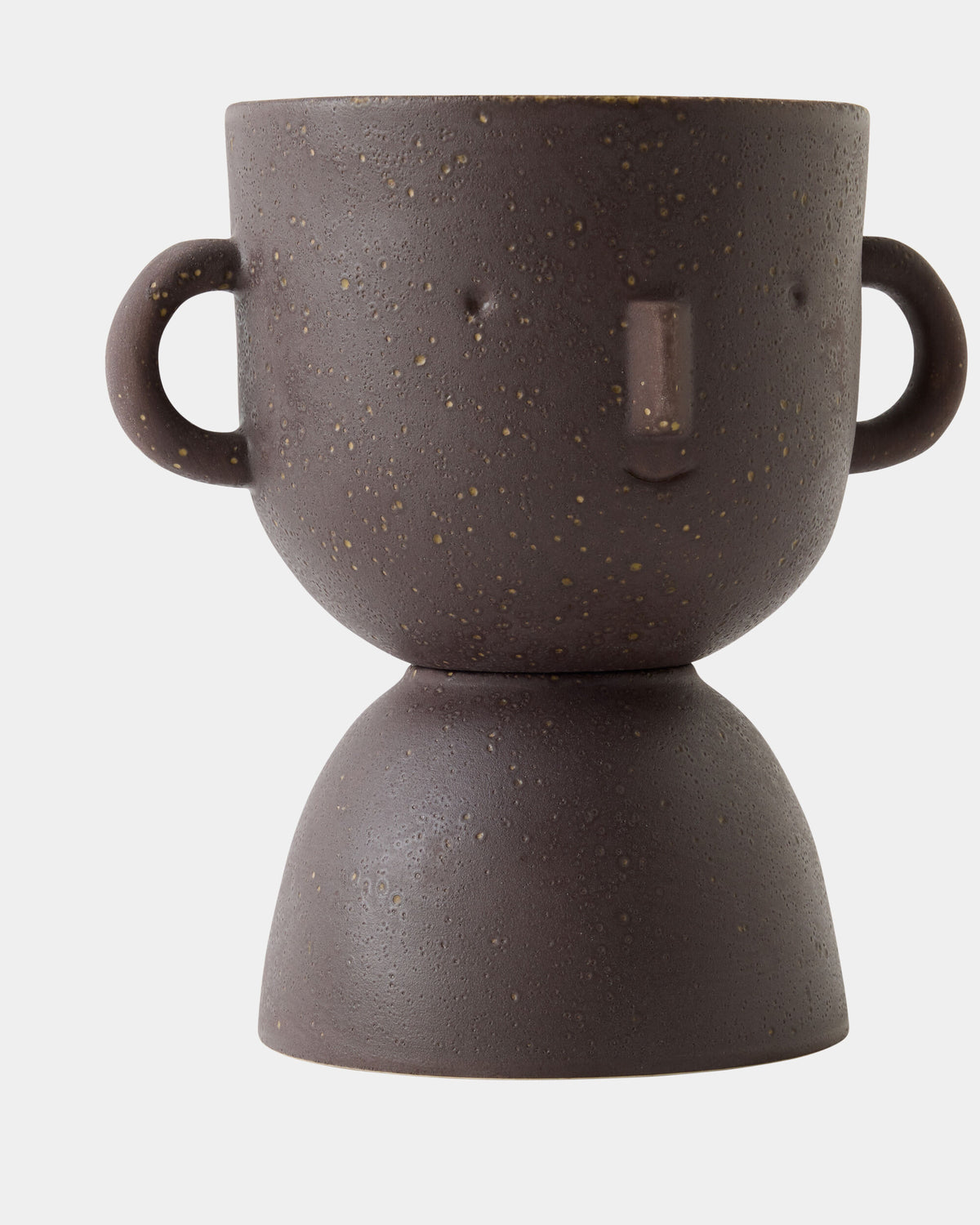 Wee Faces Vase-Chocolate