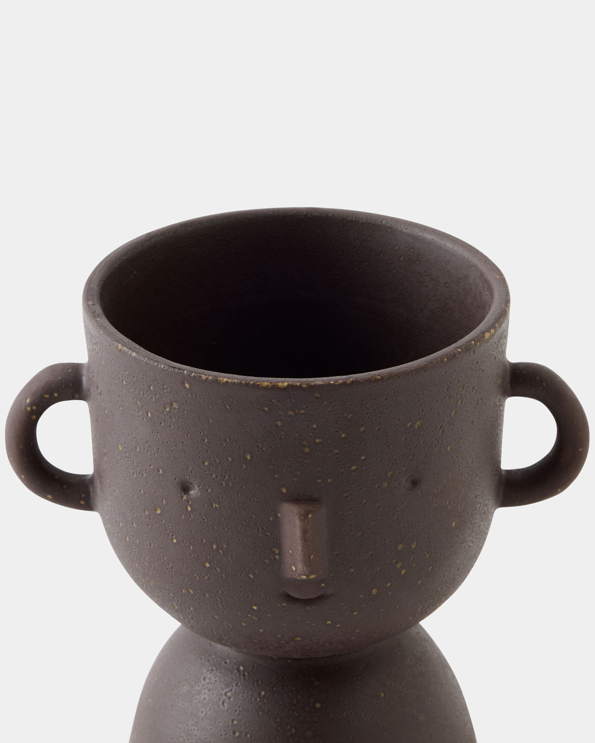 Wee Faces Vase-Chocolate