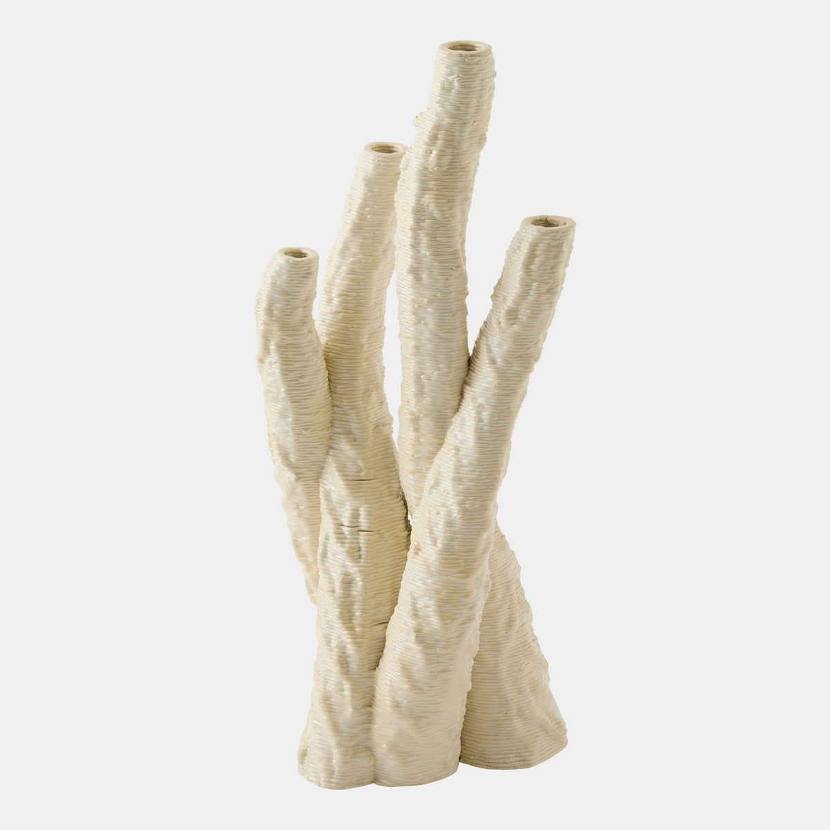 Coral Vase-Beige-Med