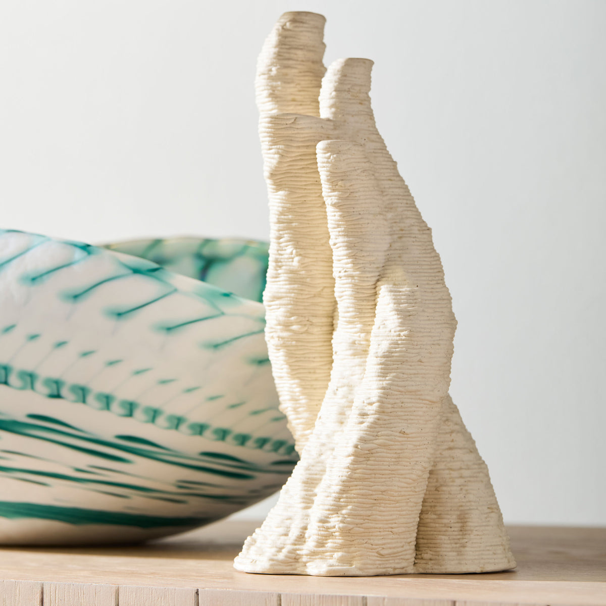 Coral Vase-Beige-Sm