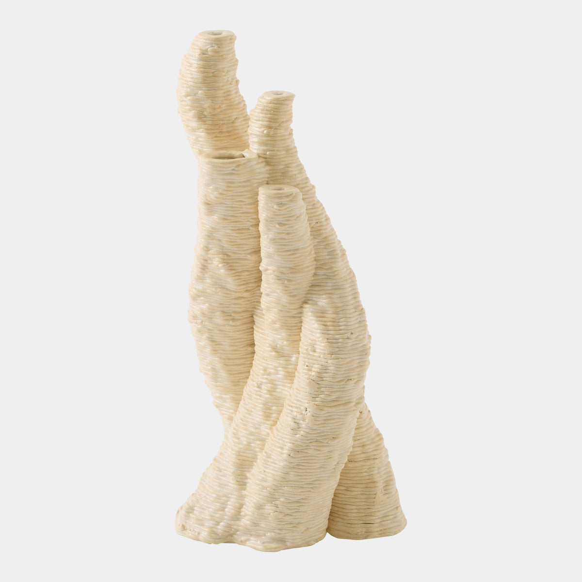 Coral Vase-Beige-Sm