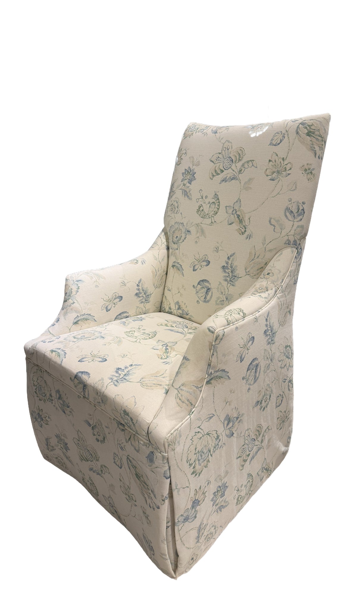 Mallory Skirted Dining Chair in Clarissa Sky