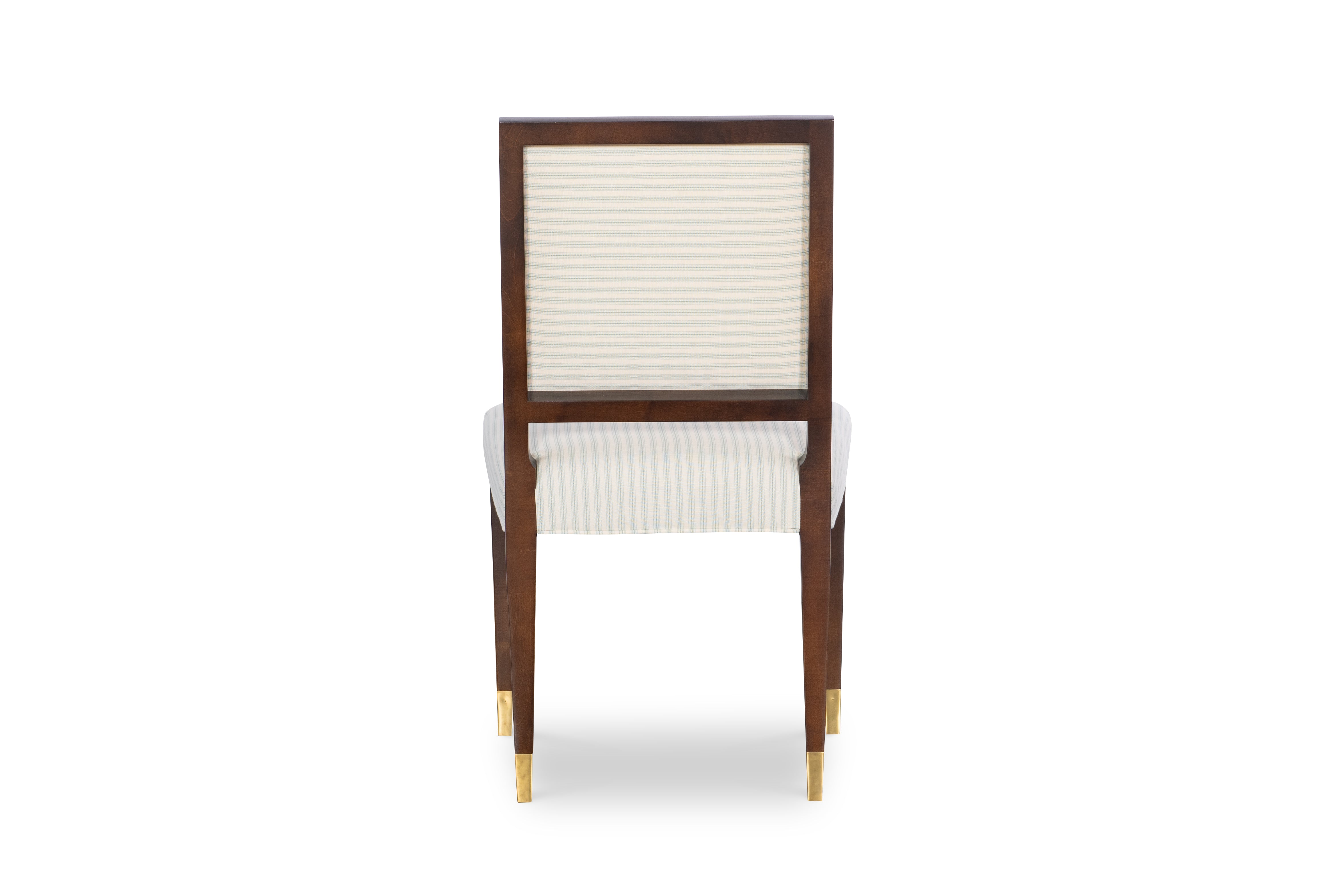 Beatrix Dining Chair w/ Antique Brass