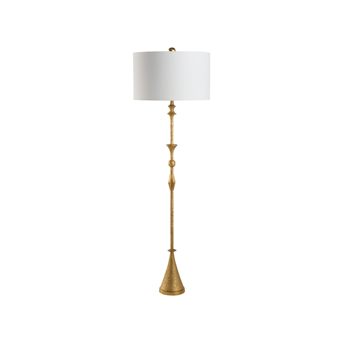 Gia Floor Lamp - Textured Gilt in 65 / Resin - Chelsea House