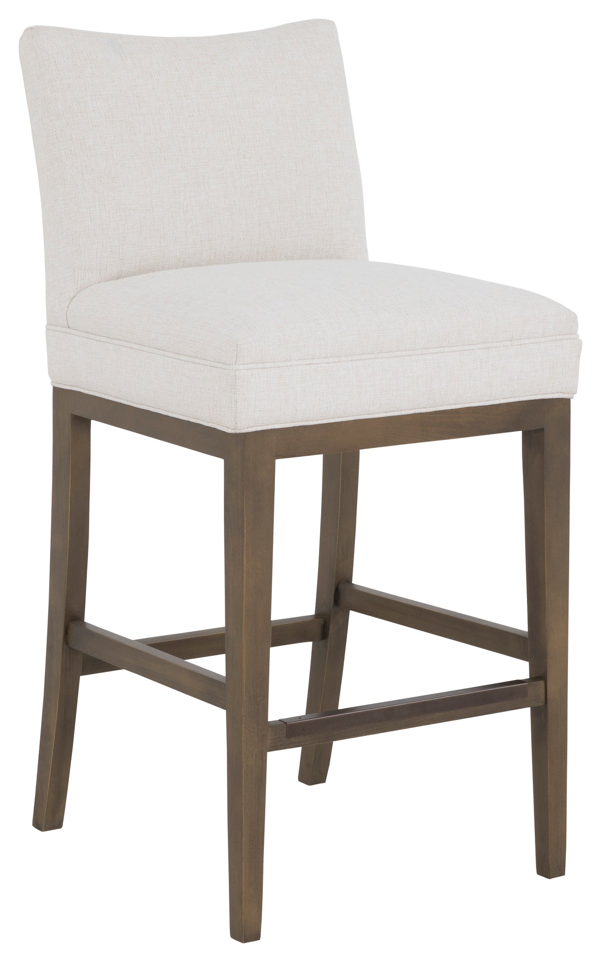 Concave Short Back Leather Bar Stool (L-1200-07-M) - Fairfield Chair