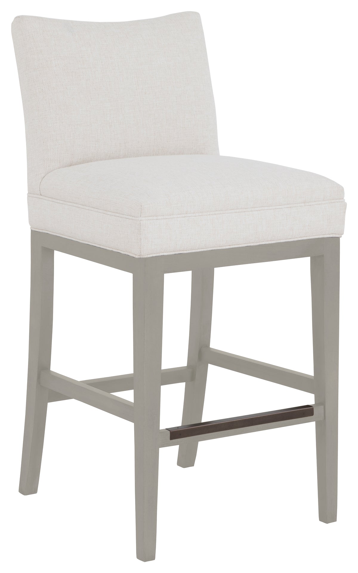 Concave Short Back Leather Bar Stool (L-1200-07-S) - Fairfield Chair