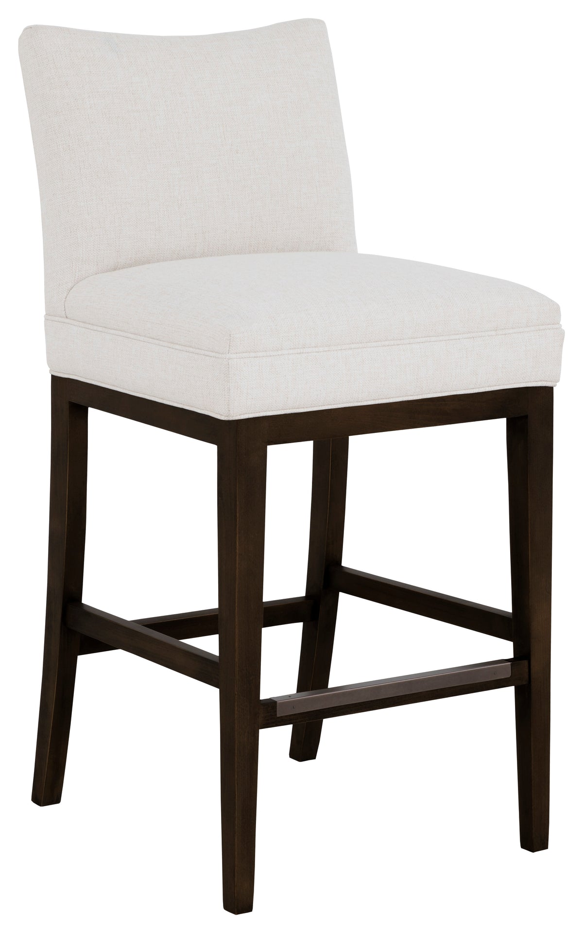 Concave Short Back Leather Bar Stool (L-1200-07-T) - Fairfield Chair