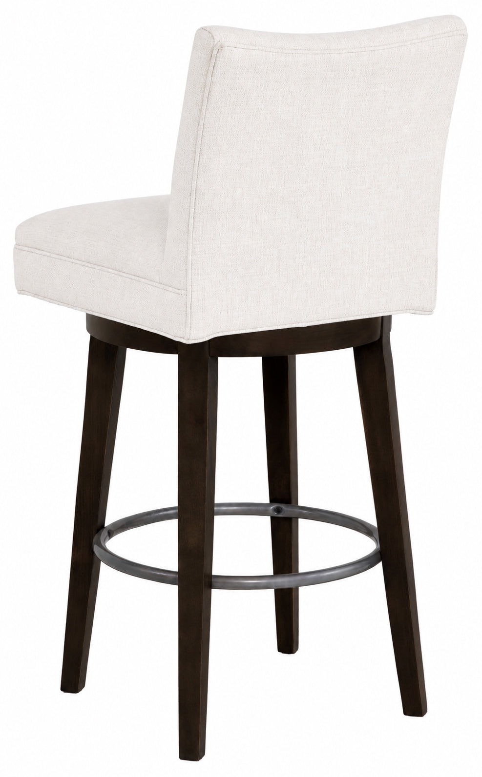Concave Short Back Leather Swivel Bar Stool (L-1200-08-T) - Fairfield Chair