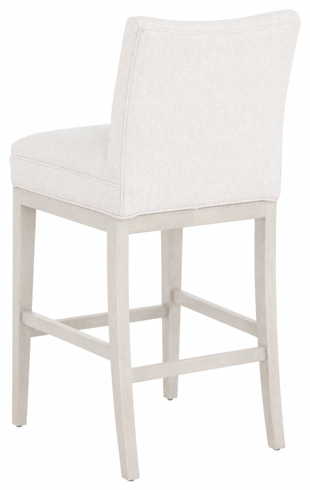 Concave Short Back Leather Bar Stool (L-1202-07-L) - Fairfield Chair