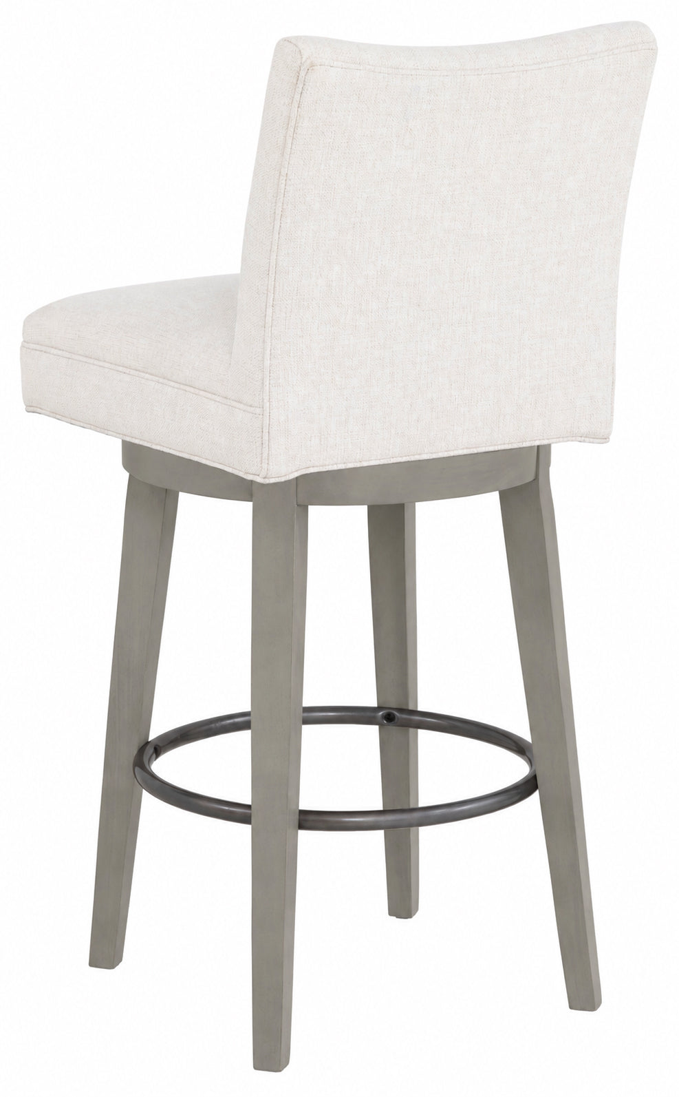 Concave Short Back Leather Swivel Bar Stool (L-1202-08-S) - Fairfield Chair
