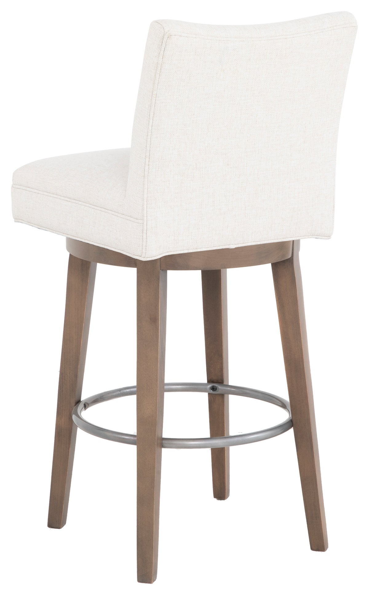 Concave Short Back Leather Swivel Bar Stool (L-1202-08) - Fairfield Chair