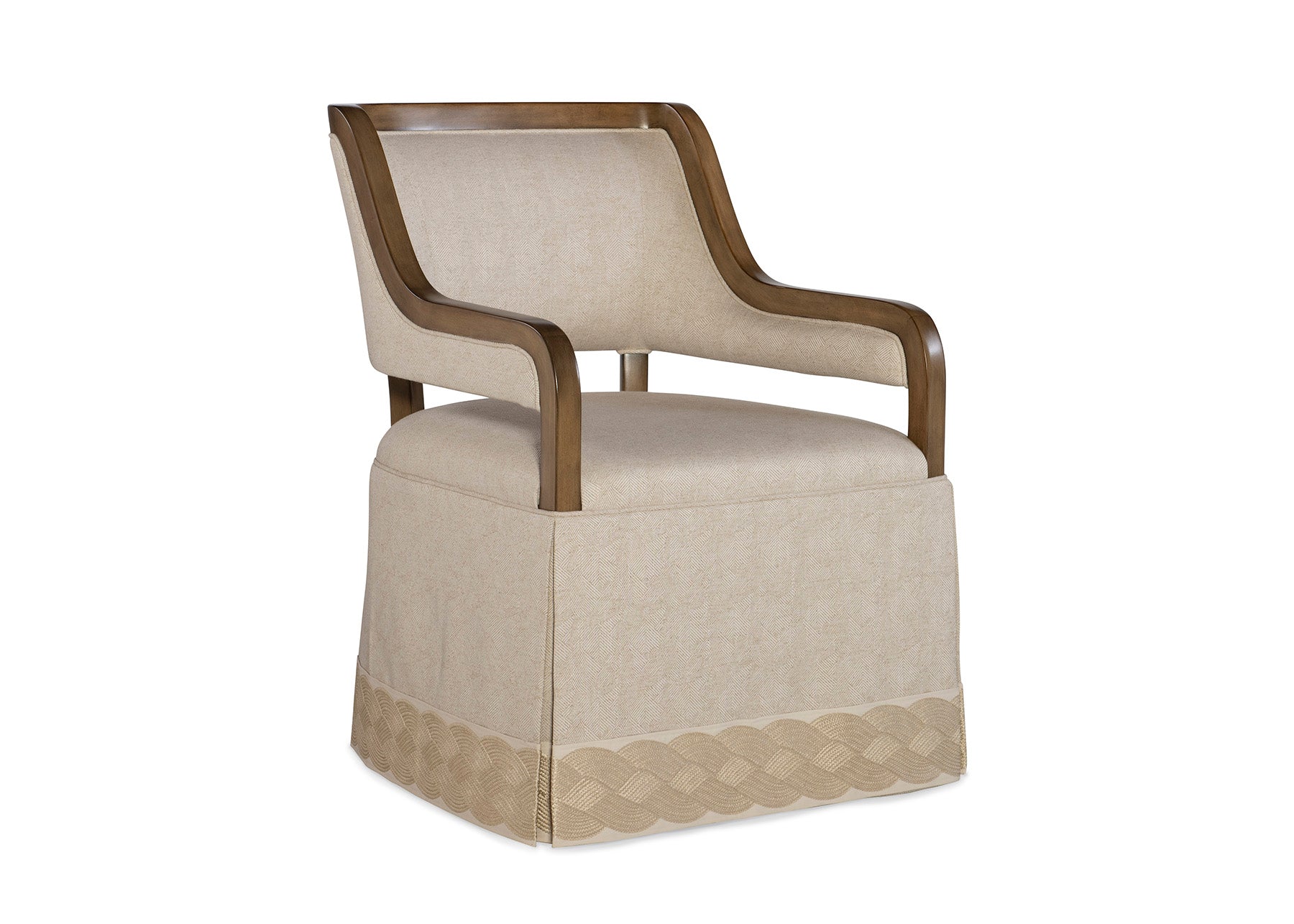 Merritt Skirted Dining Chair W/Casters