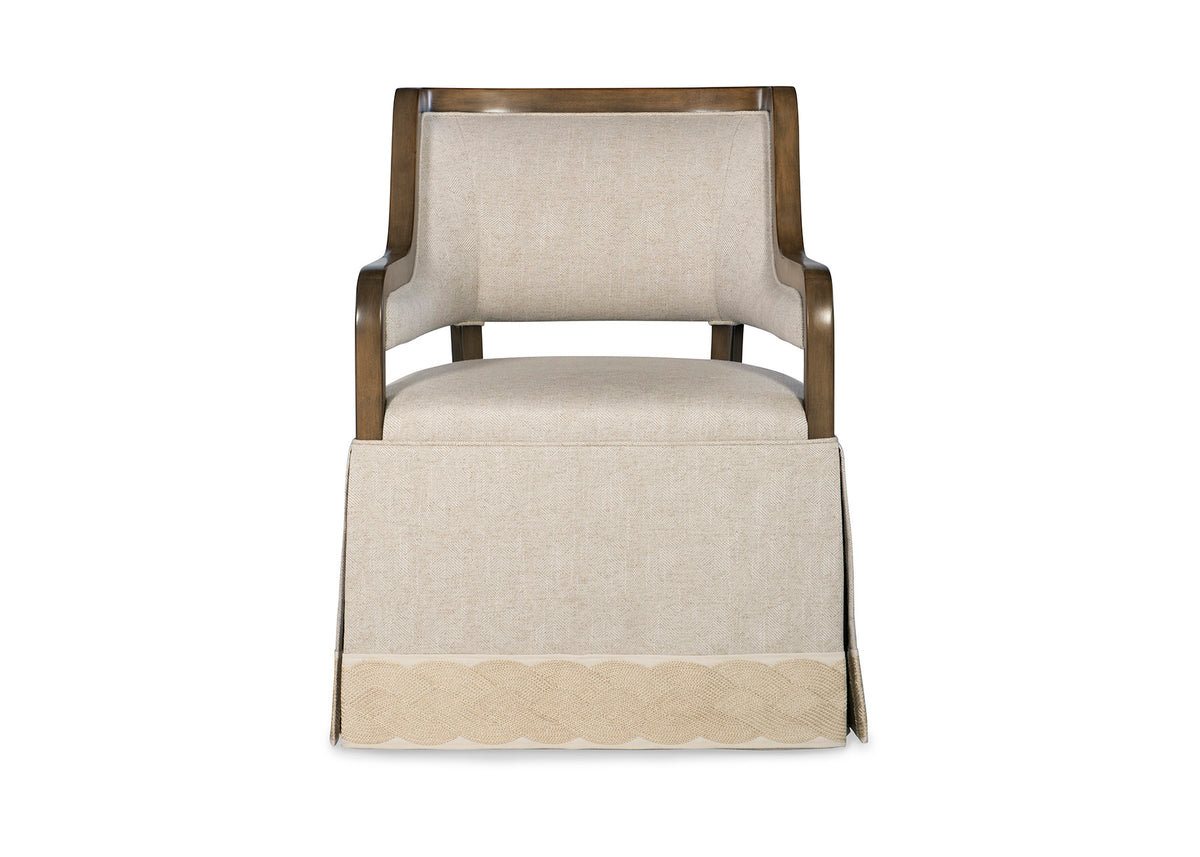 Merritt Skirted Dining Chair W/Casters