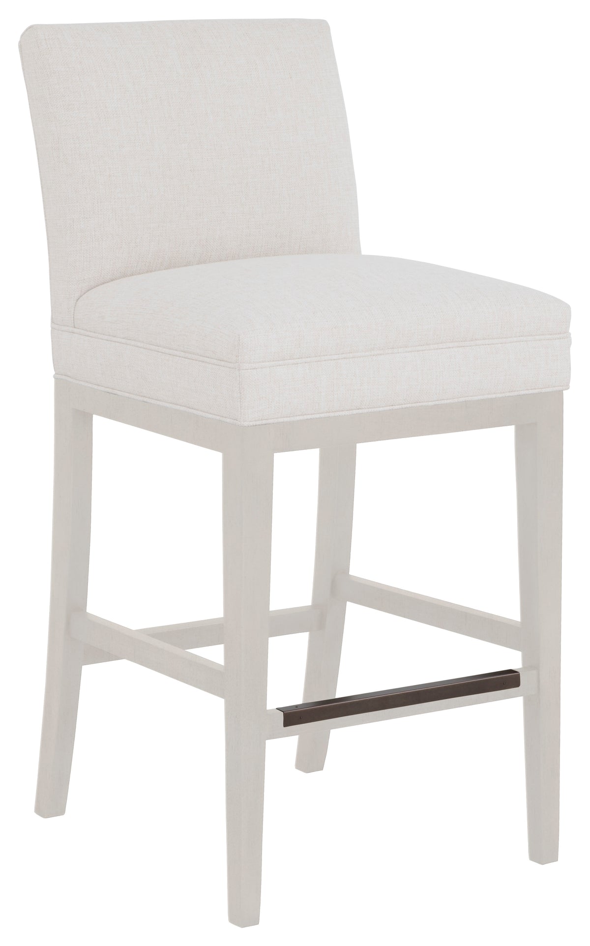 Straight Short Back Leather Bar Stool (L-1210-07-L) - Fairfield Chair