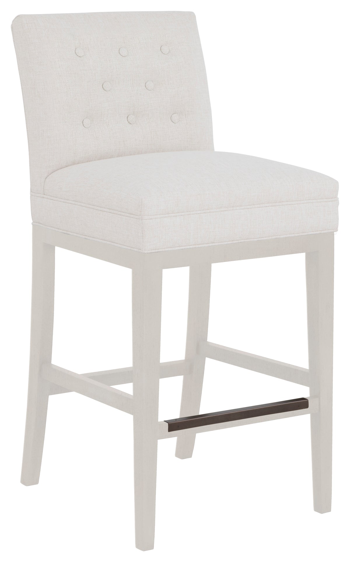 Straight Short Back Leather Bar Stool (L-1212-07-L) - Fairfield Chair