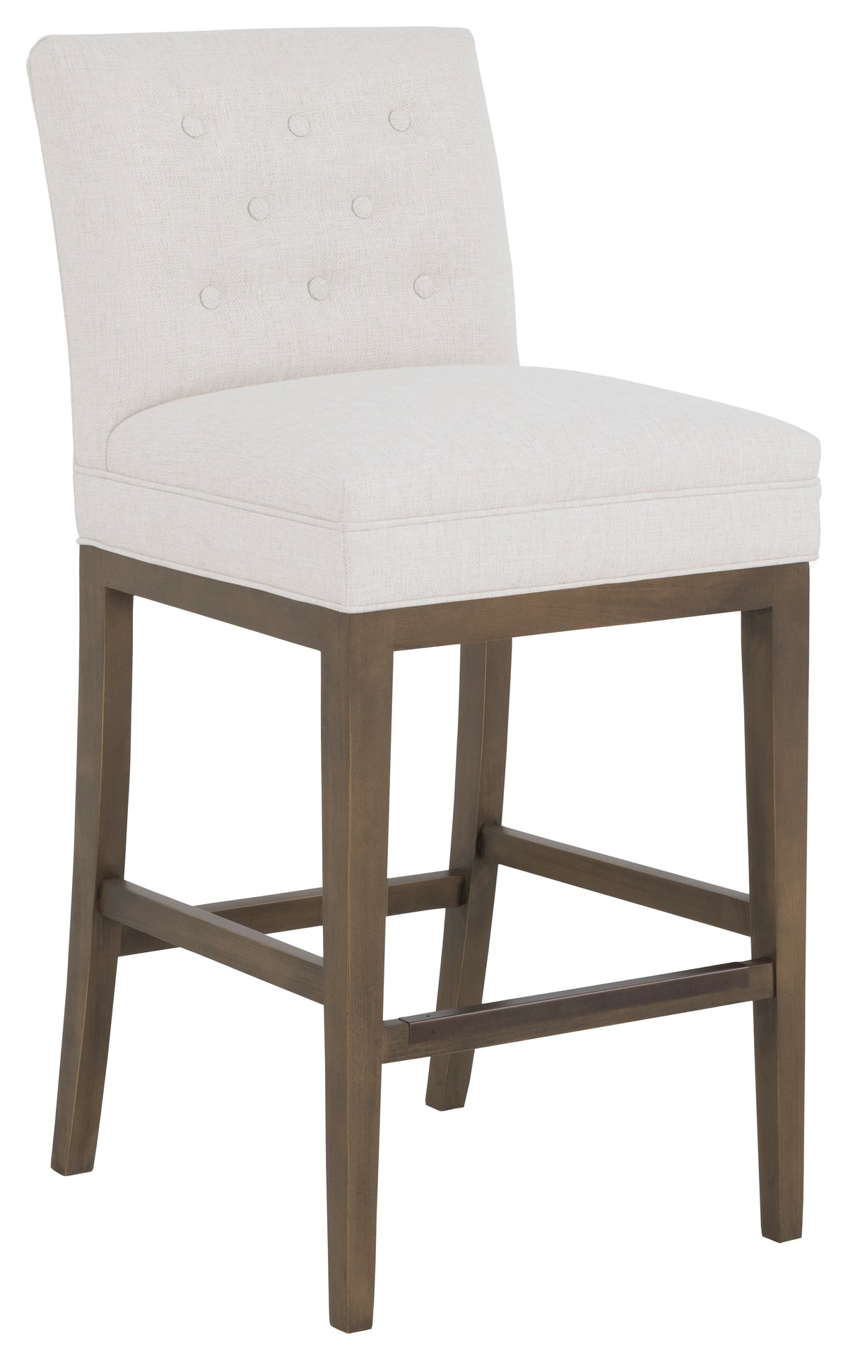 Straight Short Back Leather Bar Stool (L-1212-07) - Fairfield Chair