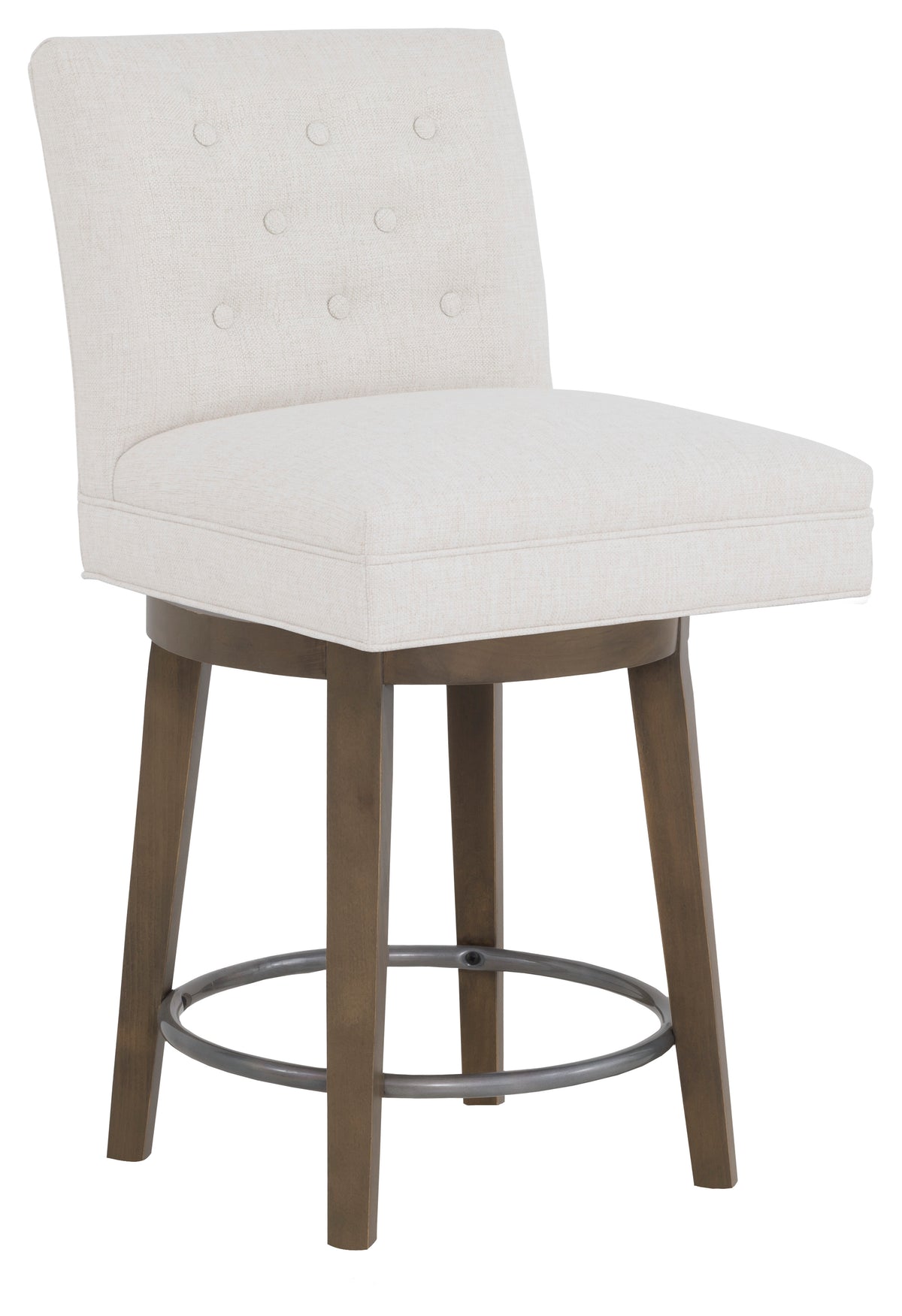 Straight Short Back Leather Swivel Counter Stool (L-1212-C8-M) - Fairfield Chair