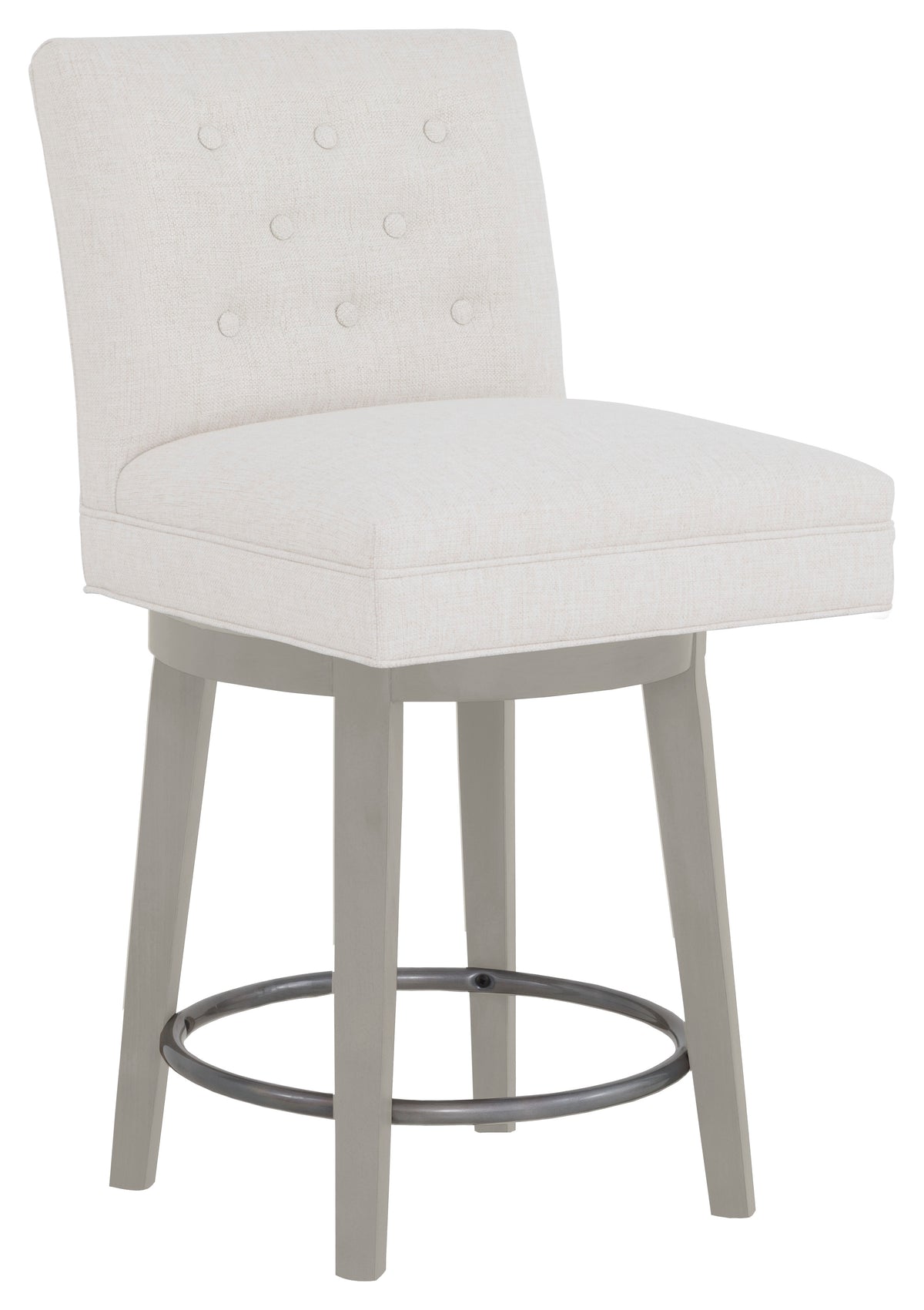Straight Short Back Leather Swivel Counter Stool (L-1212-C8-S) - Fairfield Chair