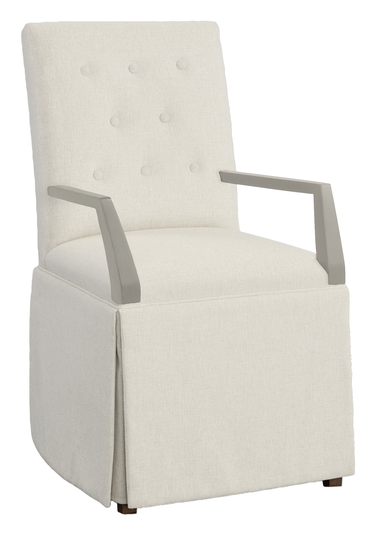 Straight Short Button Back Skirted Arm Chair (1213-04-S) - Fairfield Chair