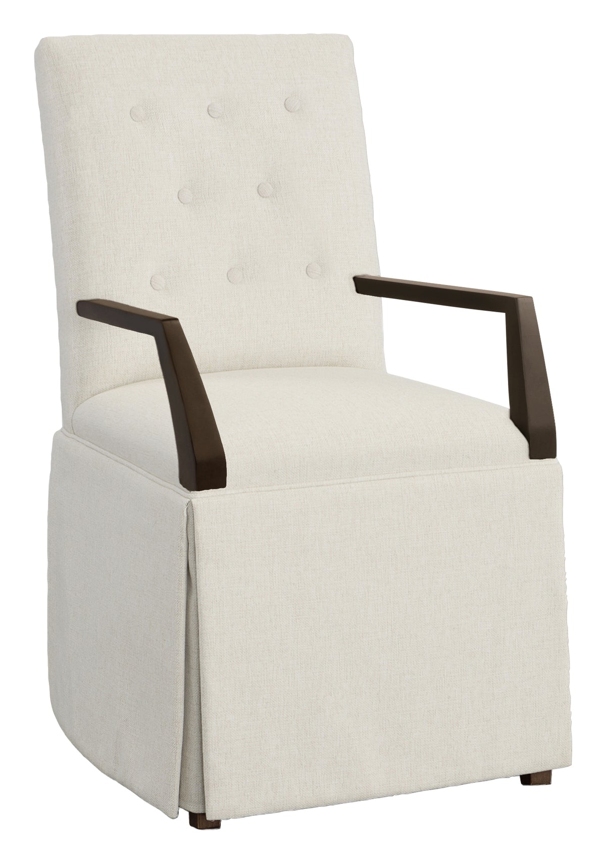 Straight Short Button Back Skirted Arm Chair (1213-04-T) - Fairfield Chair
